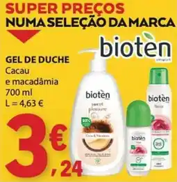 E.Leclerc Gel de duche biotén Cacau e macadâmia promoção
