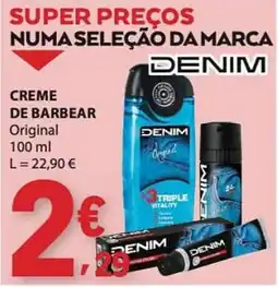 E.Leclerc creme de barbear original denim promoção