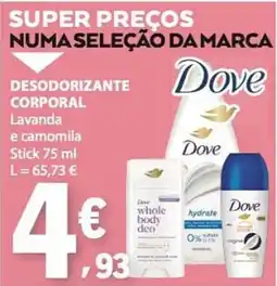 E.Leclerc Dove desodorizante corporal promoção