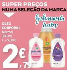 E.Leclerc óleo corporal johnson's baby promoção