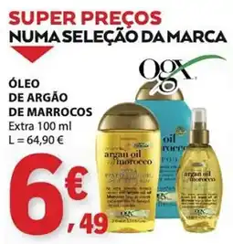 E.Leclerc óleo de argão de marrocos ogx promoção