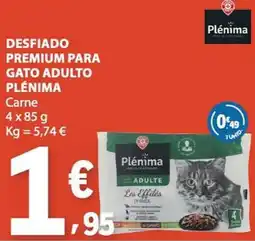 E.Leclerc desfiado premium para gato adulto plénima promoção