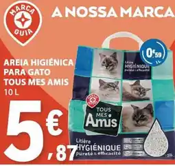 E.Leclerc Areia higienica para gato tous mes amis promoção