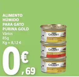 E.Leclerc alimento húmido para gato purina gold promoção