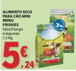 E.Leclerc Alimento seco para cão mini menu friskies vaca/frango e legumes promoção