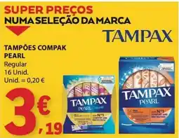 E.Leclerc tampax tampões compak pearl regular promoção