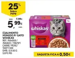 Continente Bom dia Alimento humido p/gato whiskas promoção