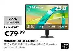 Radio Popular Monitor led lg 24u411b-b promoção