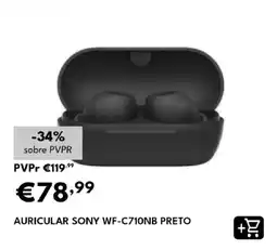 Radio Popular auricular sony wf-c710nb preto promoção