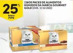 Continente Bom dia Nos packs de alimentos humidos da marca gourmet gold promoção
