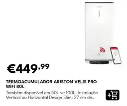 Radio Popular termoacumulador ariston velis pro wifi 80l promoção