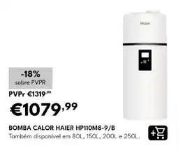 Radio Popular bomba calor haier hp110m8-9/b promoção
