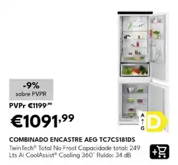 Radio Popular combinado encastre aeg tc7cs18ds promoção