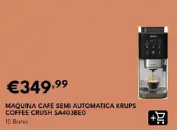 Radio Popular maquina café semi automática krups coffee crush sa403beo promoção