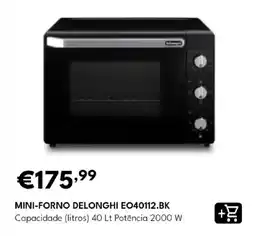 Radio Popular mini-forno delonghi eo40112.bk promoção