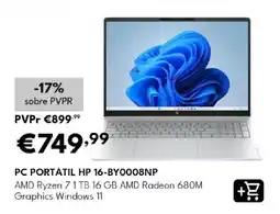 Radio Popular pc portátil hp 16-by0008np promoção