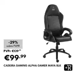 Radio Popular cadeira gaming alpha gamer maya blk promoção
