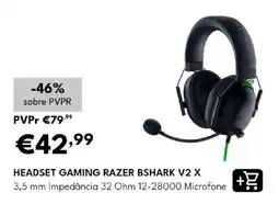 Radio Popular headset gaming razer bshark v2 x promoção