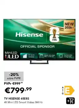 Radio Popular Tv hisense 65e8s promoção
