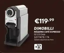 Radio Popular dimobilli máquina café expresso d2 2.0 cinza promoção