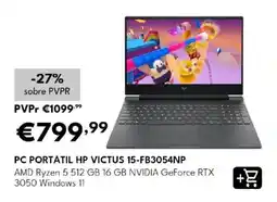 Radio Popular pc portátil hp victus 15-fb3054np promoção