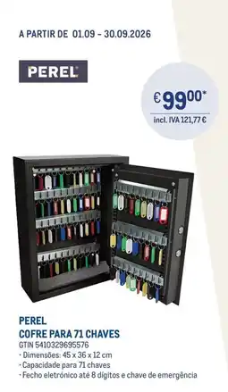 Makro Perel cofre para 71 chaves promoção