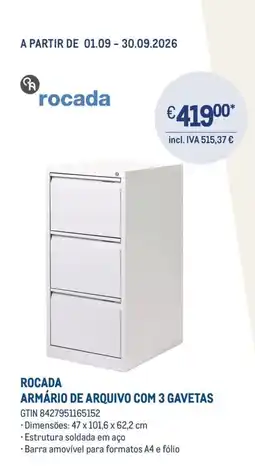 Makro rocada armário de arquivo com 3 gavetas promoção