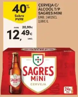 Continente sagres mini cerveja promoção