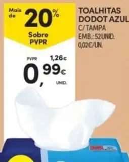 Continente toalhitas dodot azul promoção