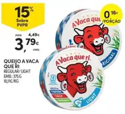 Continente Queijo a vaca que ri light promoção