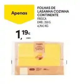 Continente Folhas de lasanha cozinha continente promoção