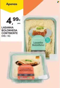 Continente Lasanha Bolonhesa continente promoção