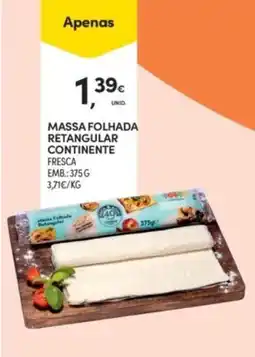 Continente Massa folhada retangular continente promoção