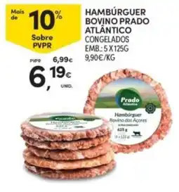 Continente Hambúrguer bovino prado atlântico promoção