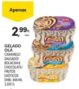 Continente Gelado olá caramelo salgado/ bolacha & chocolate/ frutos exóticos promoção