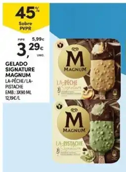 Continente gelado signature magnum la-pêche/la-pistache promoção