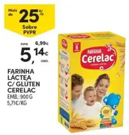 Continente Farinha lactea c/ gluten cerelac promoção