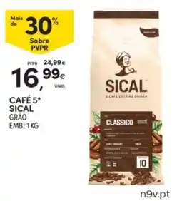 Continente Café 5* Sical Grão promoção