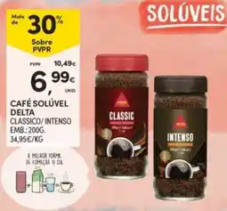 Continente Café solúvel delta classic/intenso promoção
