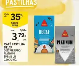 Continente Café pastilha delta descafeinado/platinum promoção