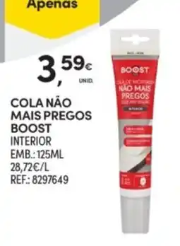 Continente cola não mais pregos boost interior promoção