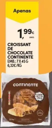 Continente Croissant de chocolate continente promoção