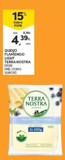 Continente Queijo flamengo light terra nostra promoção