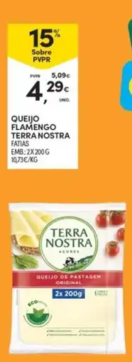 Continente Queijo flamengo terra nostra fatias promoção