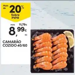Continente Camarão cozido 40/60 promoção