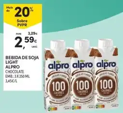 Continente Bebida de soja light alpro chocolate promoção