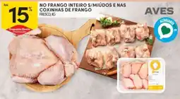 Continente No frango inteiro s/miúdos e nas coxinhas de frango promoção