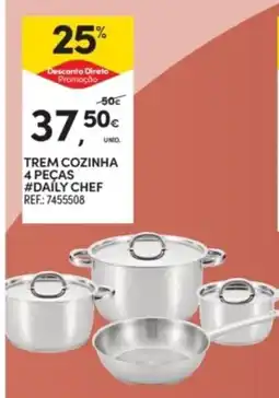Continente Trem cozinha 4 peças #daily chef promoção