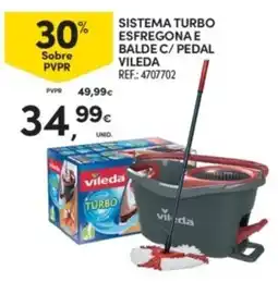 Continente sistema turbo esfregona e balde c/ pedal vileda promoção