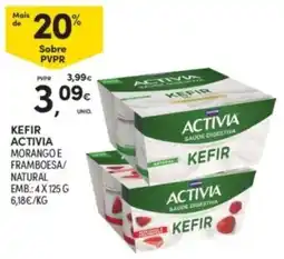Continente Kefir activia morango e framboesa/ natural promoção